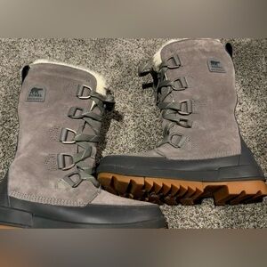 Sorel Tivoli IV Tall Waterproof Suede Winter Boots • Gray • NWOT • Size 8.5
